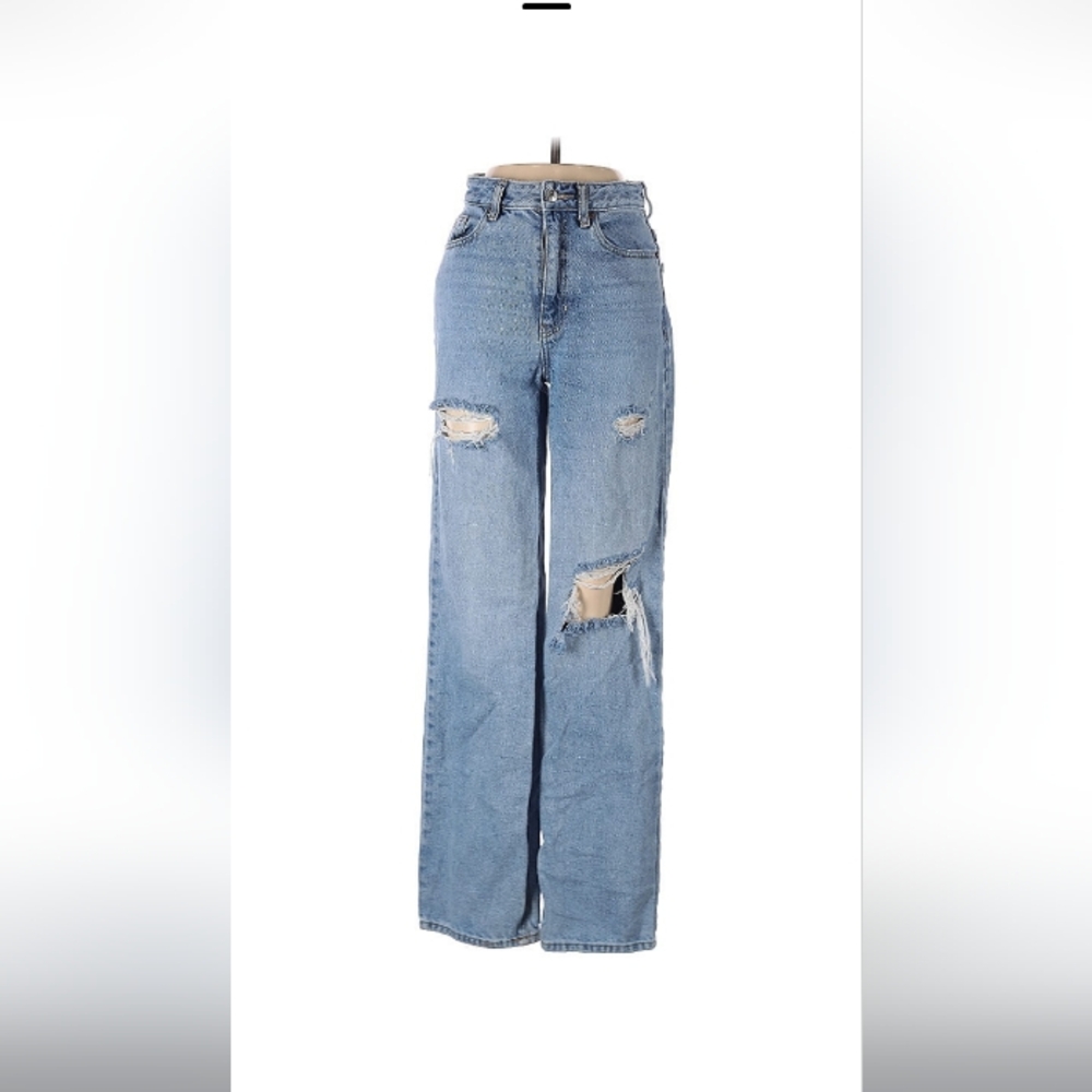 Classic Blue Distressed Women's Jeans